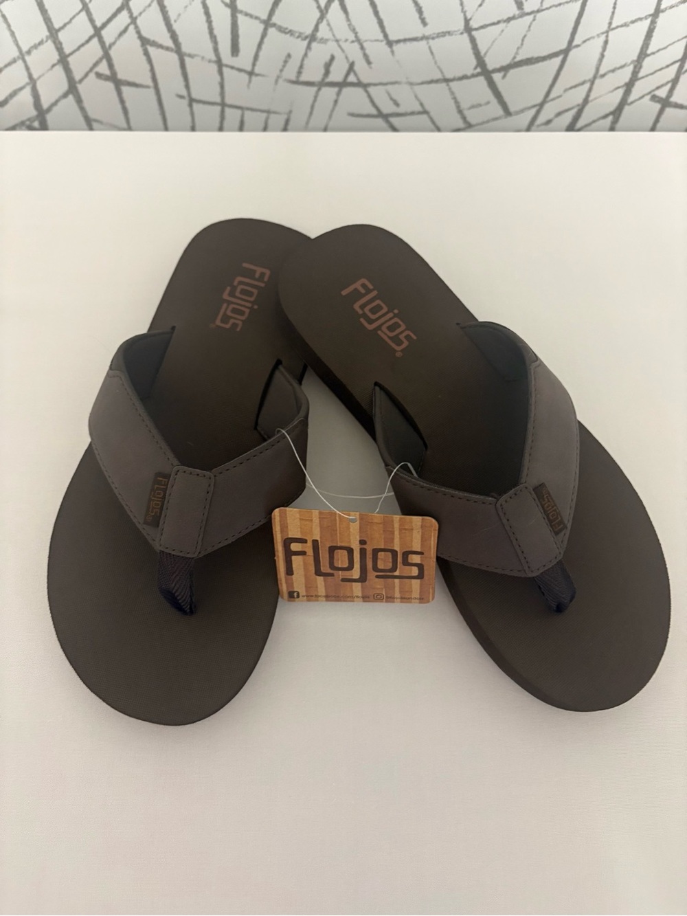 Flojos Men's Dark Brown Casual Thong Sandals